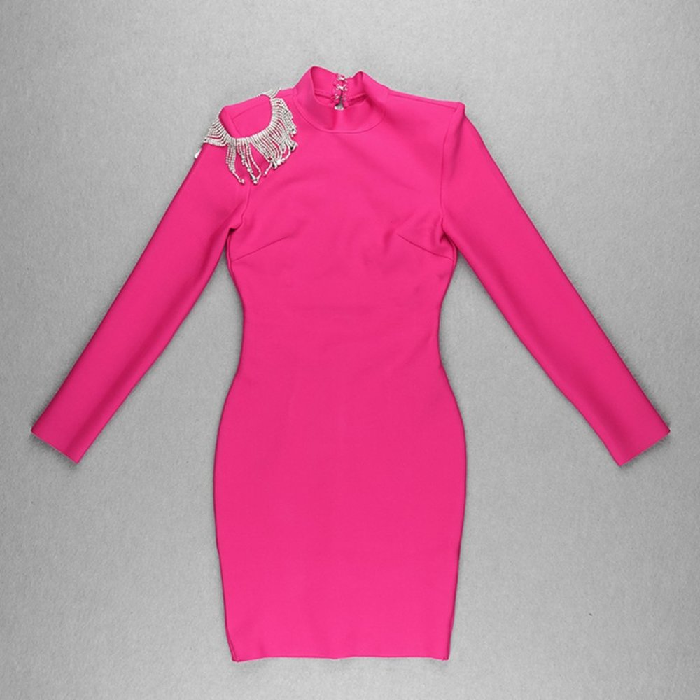 Rump wrap slim dress - Picture 3 of 7